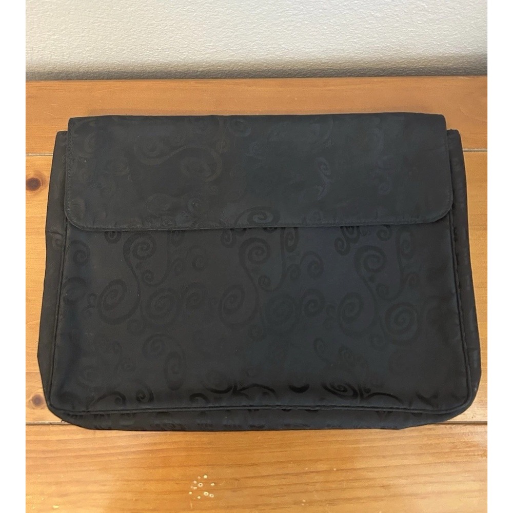 Brighton Laptop Sleeve Case Fold Over Closure Black
